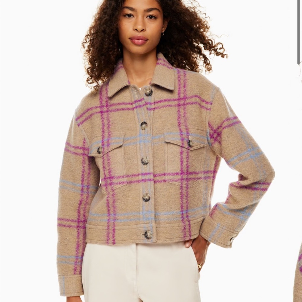 Aritzia Wilfred Autumn Shirt Jacket brown in XXS